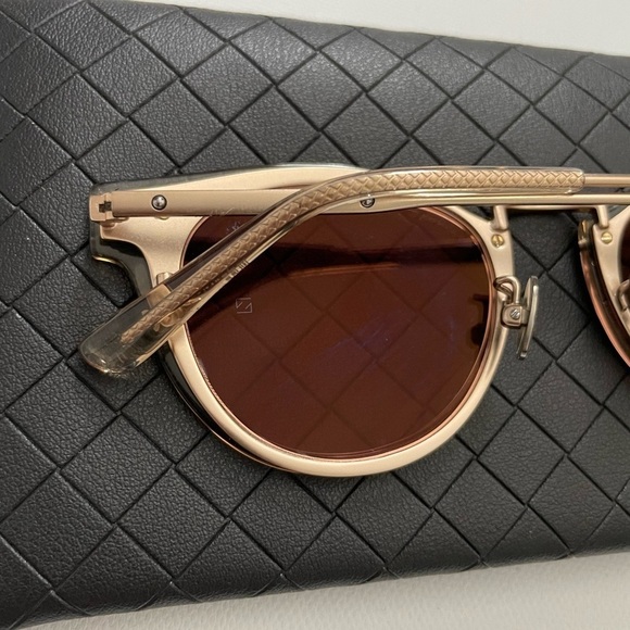 Bottega Veneta BV0117S 006 Gold orange Metal Frame 48-21-145 sunglasses cat eye main image 12